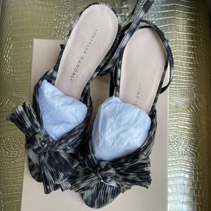 Loeffler Randall Camellia Knot Ankle-Strap Sandals